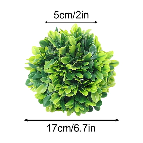 Artificial Grass Ball Decor | Realistic Round Plastic Fake Grass Topiary | UV Resistant Waterproof Outdoor Garden Decoration | 1 Pack