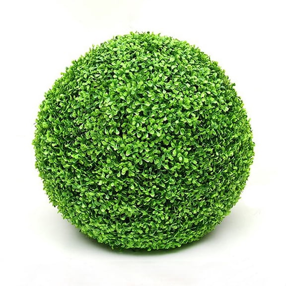 Artificial Grass Ball, Faux Grass Decoration, Topiary Sphere Decor, Low-Maintenance Fake Flora, Green Decorative Sphere, for Home Front Porch Wedding Office Patio Garden Party Decor