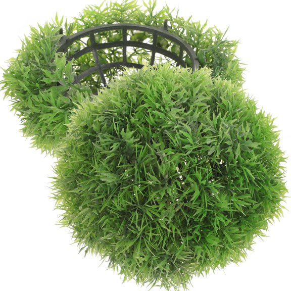 ifundom 2-Pack Hanging Green Grass , 4-Inch Plastic Decorative Ornaments for Business Owners and Home Decor
