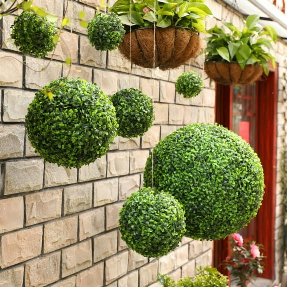 Artificial Grass Balls Ceiling Green Ball Hangings Simulate Plants Ball for Wedding Shopping Mall Hotel Opening Celebration Home Decoration