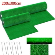 Artificial Grass Carpet Green Fake Synthetic Garden Landscape Lawn Mat Turf, 9.84X6.56Ft