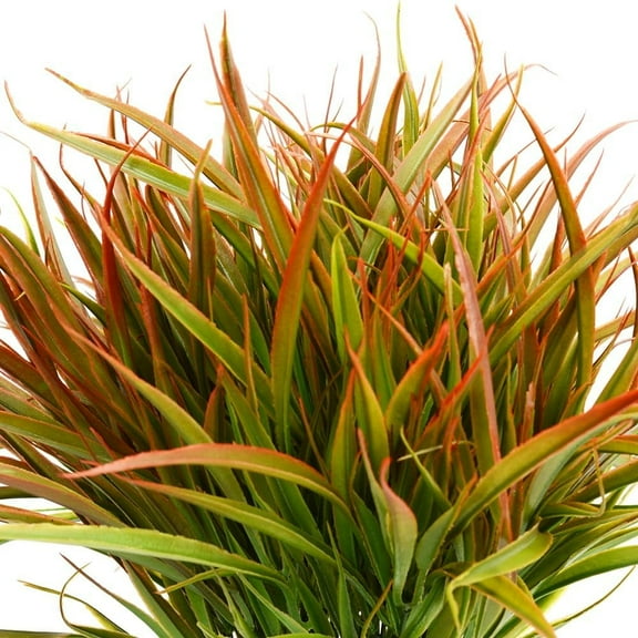 Artificial Grass Fake Plants 16.5In Outdoor Spring Plastic Plants for Home Window Garden Office Patio Décor (8Pcs )