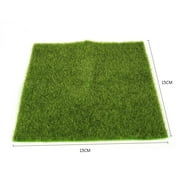 Artificial Grass Mat Plastic Lawn Grass Indoor Outdoor Green Synthetic Turf Micro Landscape Ornament Home Decoration ( Size: 15cm X 15cm )