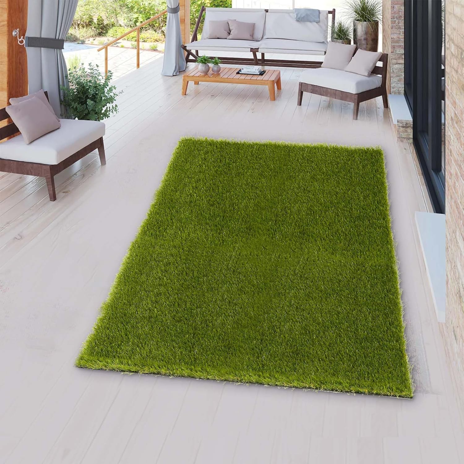 16x6.6 Ft Artificial Grass Rug – Synthetic Turf Mat For Garden, Lawn, Patio, Indoor/Outdoor
