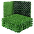 thumbnail image 1 of Artificial Grass Pad for Dogs | 12in Fake Turf Mat with Drainage Holes | Realistic Polyethylene Pet Potty Training Lawn | Outdoor Patio Balcony Floor Decor | Easy Click-Install | 1pc Green, 1 of 8
