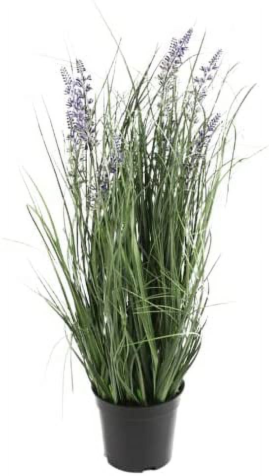 Artificial Grass Plant in Black Pot, Indoor Outdoor Fake Green Grass