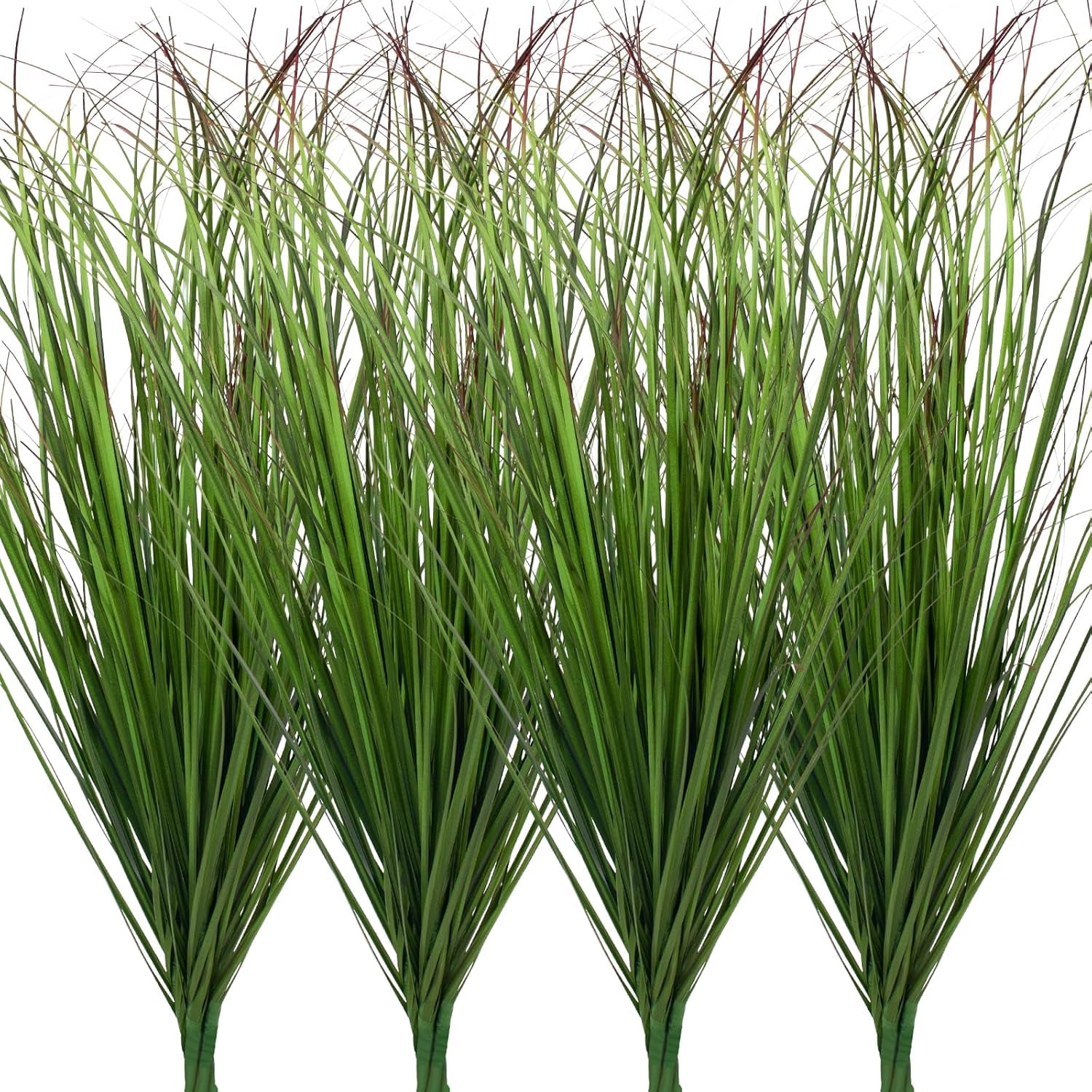 "Artificial Grass Plants, Faux Shrubs Wheat Grass, Artificial Tall Grass Fake Plants, Artificial Greenery Stems Weed (Green Red Tail) for Outdoor Decor, Room Indoor Home Decor