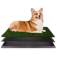 thumbnail image 1 of Artificial Grass Puppy Pad for Dogs and Small Pets ? Reusable Potty Training Pad with Tray ? Dog Housebreaking Supplies by PETMAKER (20 x 25), 1 of 6