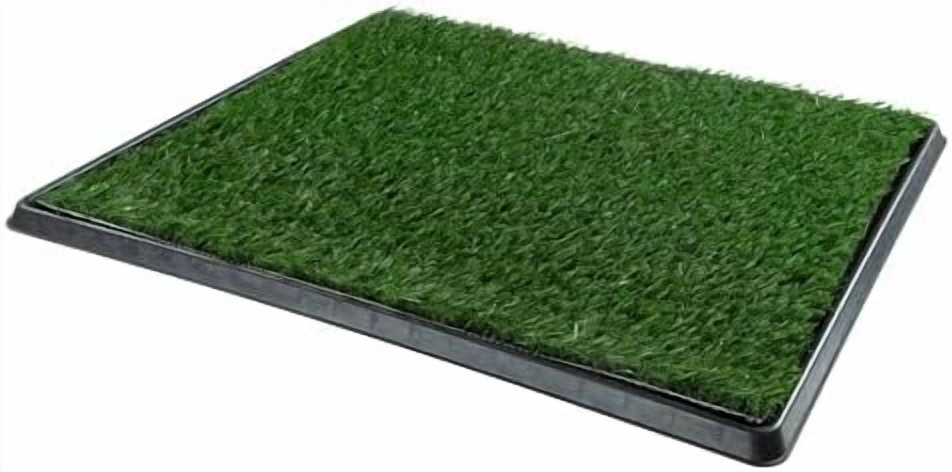 Artificial Grass Puppy Pee Pad with Tray, Reusable Dog Potty Training Mat for Indoor & Outdoor Use, Easy Clean Artificial Turf Surface for Dogs and Small Pets, Fake Grass Potty