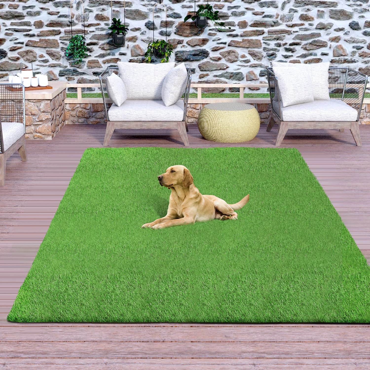 Artificial Grass Rug 6x9 Ft Realistic Indoor Outdoor Rug for Dogs with