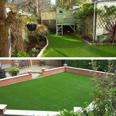 Cestavie Artificial Grass Rug 1.38" Thickness, 12x19 Feet Indoor Outdoor Fake Grass Carpet, Pet Turf For Dogs, Cats, Rabbits, Chicken