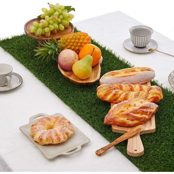 Artificial Grass Table Runners - Synthetic Grass Table Runner Perfect for Spring, Fall Holidays, Parties, Baby Shower, Home Decorations Outdoor/Indoor Parties (14 inch x 108 inch)