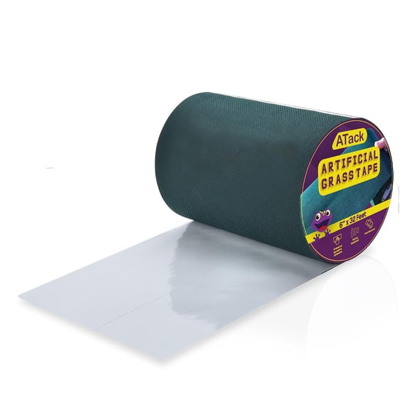 Artificial Grass Tape, 6-Inch by 32-Feet, Self-Adhesive Synthetic Grass Joining Seaming Tape  Ideal for Outdoor, Patio, and Lawn Artificial Grass Carpet Tape