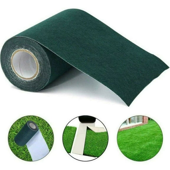 Artificial Grass Tape,Self-Adhesive Artificial Seaming Tape,Synthetic Turf Seam Tape,Weatherproof Joint Tape for Outdoor Rug,Jointing Lawn Mat Rug,Connecting Fake Lawn Carpet,6in X 49ft
