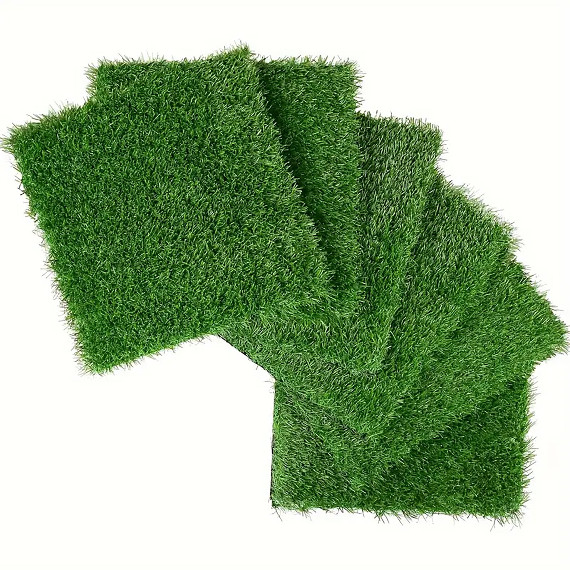 Artificial Grass Tiles, 12x12 Inch 36 Pcs Interlocking Artificial Turf Floor for Patio Balcony Backyard Lawn, Green