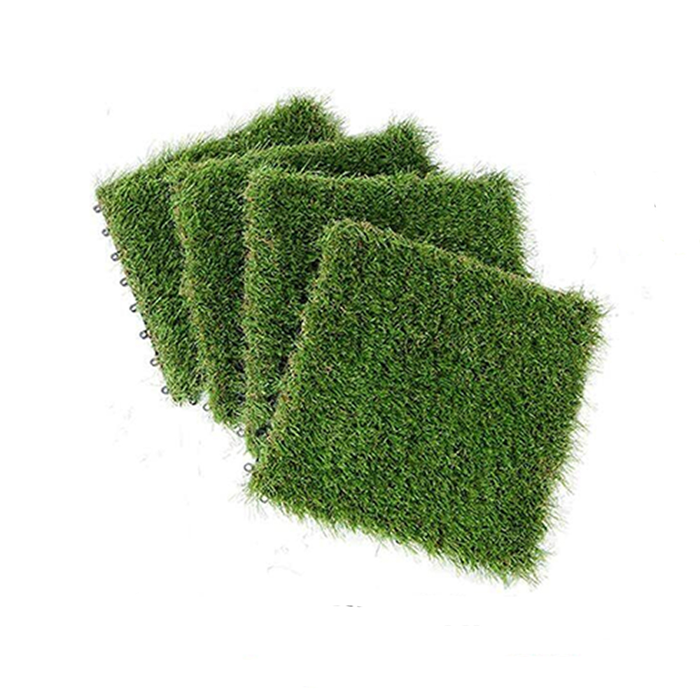 Artificial Grass Tiles Interlocking Turf Deck SelfDraining Bedding