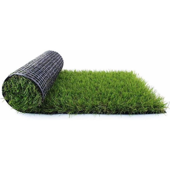 Artificial Grass Turf 1.38 Inch with Drain Holes Indoor Outdoor Rug Synthetic Lawn Carpet for Dogs Patio Deck Backyard Size 4FTx7FT