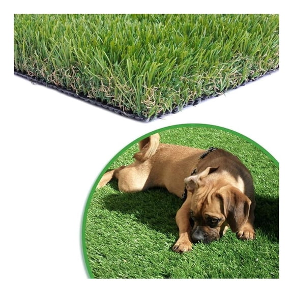 Artificial Grass Turf 3FTX17FT,1,38inch 4 Tone Realistic Synthetic Thick Fake Faux Grass Rug Astroturf Carpet Landscape for Dogs Indoor Outdoor Garden Lawn Mat, with Drainage Holes