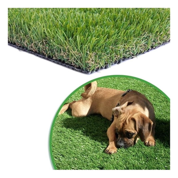 Artificial Grass Turf 4FTX10FT,1,38inch 4 Tone Realistic Synthetic Thick Fake Faux Grass Rug Astroturf Carpet Landscape for Dogs Indoor Outdoor Garden Lawn Mat, with Drainage Holes