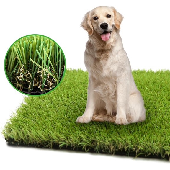Artificial Grass Turf for Dogs 4 ft x 6 ft,1.38 inch Grass Pee Pad for Puppy Potty ,Faux pet Grass Rug for Indoor/Outdoor Patio,Dogs Wee Wee Pad,Turf Grass Mat for Dogs Potty