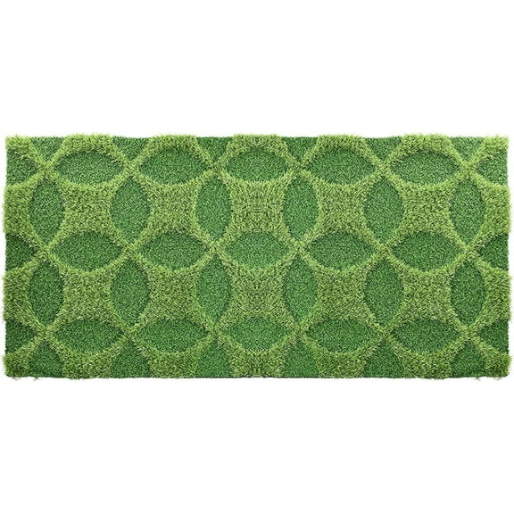 Artificial Grass Turf for Floor and Walls, UV Resistant Artificial Plant Wall Décor, 3D Design Fake Faux Grass for Indoor Outdoor Wedding Party Home Decoration (3 FT x 6 FT)