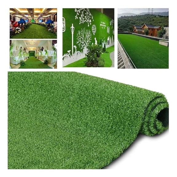 Artificial Grass Turf Lawn 4FTX10FT,Economy Indoor Outdoor Synthetic Grass Mat, Backyard Patio Garden Balcony Rug, Rubber Backing/Drainage Holes