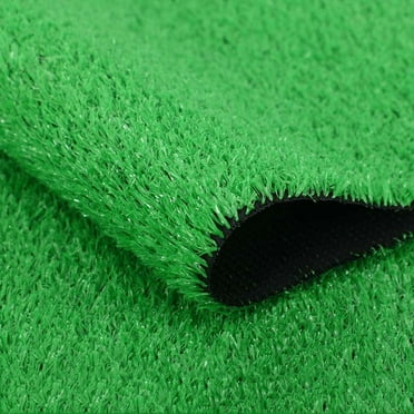 Artificial Grass Turf Lawn Economy Indoor Outdoor Synthetic Grass Mat 0.6" Pile Height Backyard Patio Garden Balcony Rug, Rubber Backing/Drainage Holes