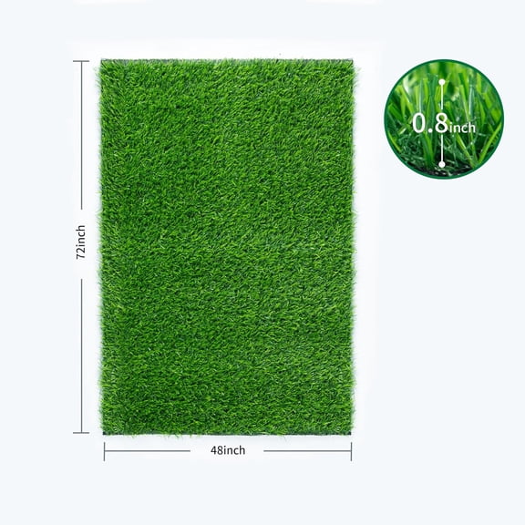 Artificial Grass Turf Mat, 4/5 Inch Indoor Outdoor Entrance Mat, Pet-Friendly Decoration, Easy to Clean (72” x 48”)