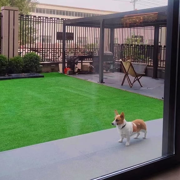 Artificial Grass Turf for Pet Dogs 4' x 6', Fake Grass Lawn with Drain Holes, Indoor Outdoor Synthetic Grass Mat for Garden Gym  Balcony Playground Backyard, Height 0.8 Inch