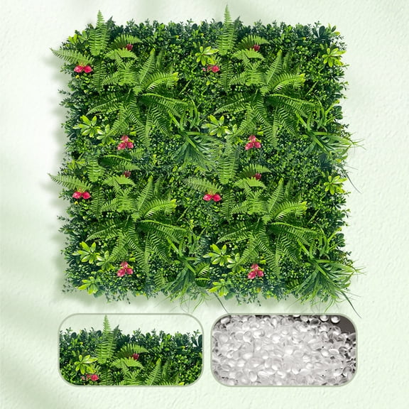 Artificial Greenery Grass Wall Boxwood Plant Panel: 20"x20"(4P) with UV Resistant Green Leaves Faux for Interior Wall, Greenery Backdrop,Garden and Indoor Outdoor Wall&Fence Covering Privacy