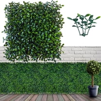 Artificial Grass Wall Panel Backdrop,10" X 10" 12P(8.4 sqft) UV-Anti Greenery Boxwood Panels for Indoor Outdoor Green Wall Decor & Ivy Fence Covering Privacy