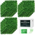 Artificial Grass Wall Panels, 12 Pack 10 x 10 inch Boxwood Hedge Wall