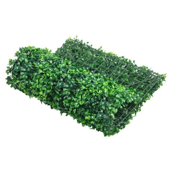 Artificial Grass Wall Panels - 12pcs 24x16 inch, 32 sq ft Coverage, UV Protected Boxwood Hedge Privacy Screen for Indoor Outdoor Garden Backyard Decor