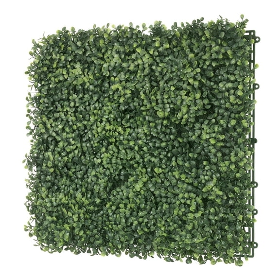 Artificial Grass Wall Panels Boxwood Hedge Privacy Fence,10x10Inch1 Pack of4Layer UV Resistant Faux Greenery Panels for Balcony Patio Garden Wall Cover Backdrop Decor Privacy Screen, Green