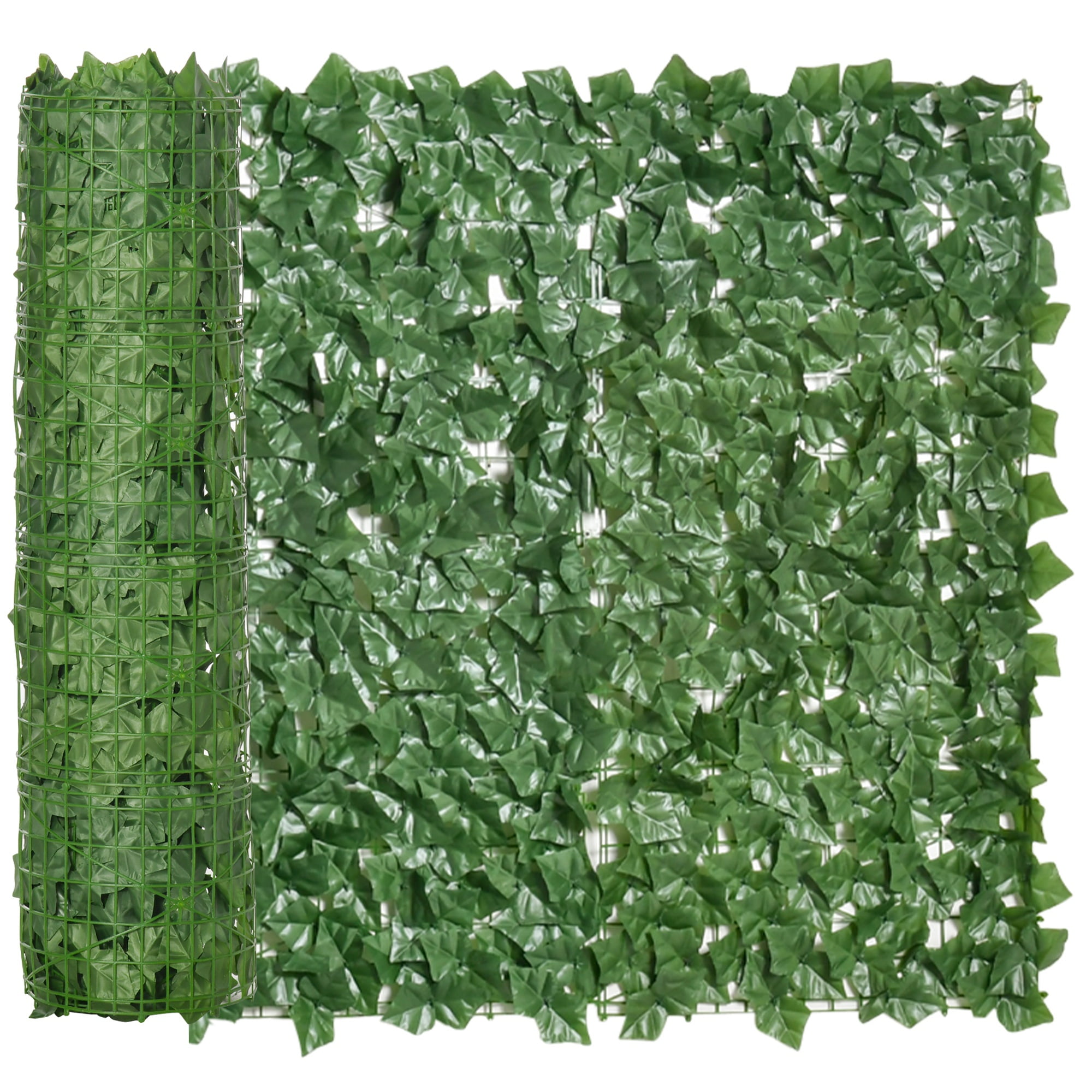 Artificial Grass Wall Panels, Dark Green Ivy Greenery Backdrop for Indoor Outdoor Garden Fence Backyard Privacy Decor
