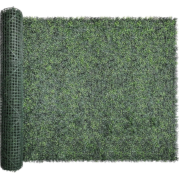 Artificial Grass Wall Panels,Fake Boxwood Greenery Backdrop, Realistic Privacy Screen for Indoor Outdoor Photo Background