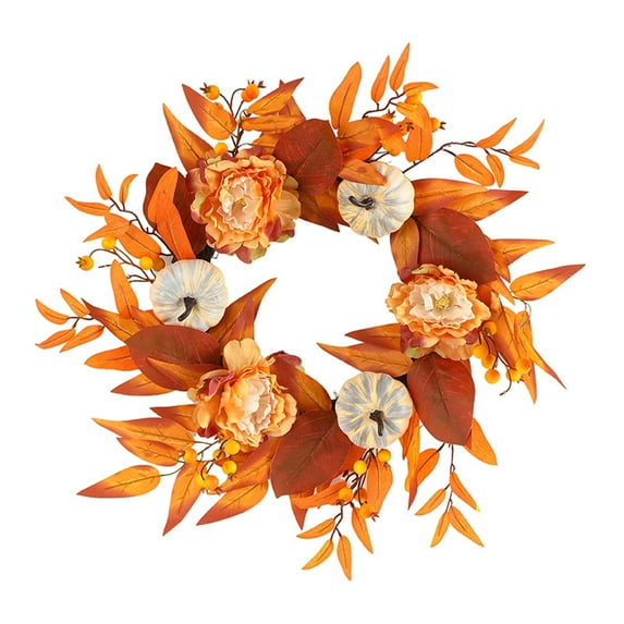 Artificial Green Fir Wreath for Front Door, 17.8-Inch All-Season Outdoor Wreath, Waterproof Greenery for Wedding, Home, Porch, and Window Decor