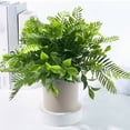 thumbnail image 1 of Artificial Green Foliage in Pot for Home Office Shelf Decor, 1 of 6