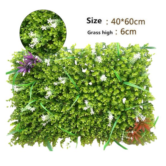 Artificial Green Grass Square Plastic Lawn Plant Home Wall Decoration
