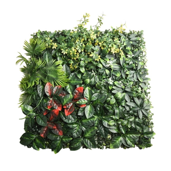 Artificial Green Grass Wall Panel 50x50cm Plastic Plant Wall Decoration Simulation Lawn Backdrop for Home Hotel Living Room Cafe Shop Wedding Party Backdrop Indoor Outdoor Decor(2)