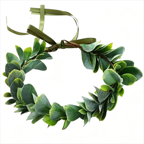 Artificial Green Leaf Crown for Photo Prop, Wedding, Bonfire party