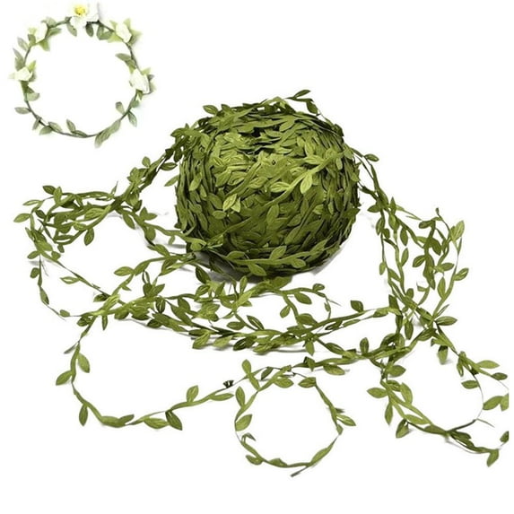 Artificial Green Leaf Rattan Decor - 7 Sizes, Realistic Simulation, Safe for Indoor & Outdoor Use