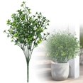thumbnail image 1 of Artificial Green Leaf Stems,13.3 Inch Faux Greenery Green Leaves Bushes,Flexible Reusable Foliage Leaves Sprigs,Plastic Fake Christmas Greenery Pick,Realistic Faux Bouquet for Vase,Home,Garden, 1 of 4