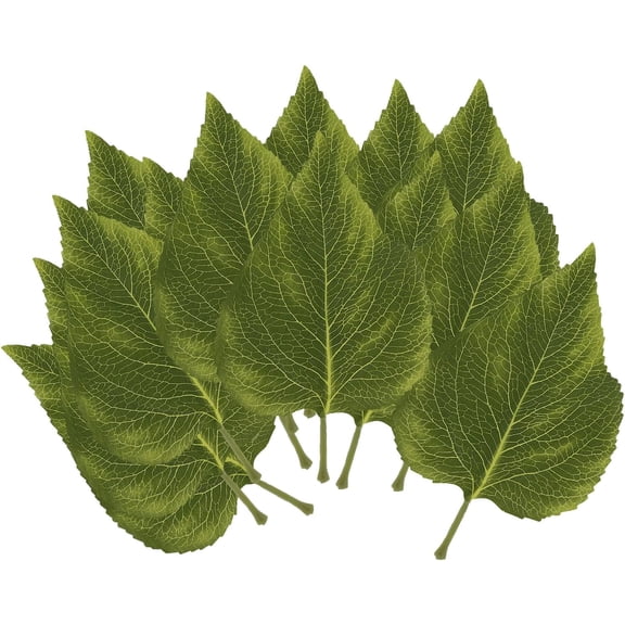 Artificial Green Leaves 60Pcs, Fake Sunflower Leave 9 * 5CM, Faux Green Foliage, Fake Leaves for Wedding, Bouquets, Wreaths Decor