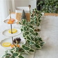 thumbnail image 1 of Artificial Green Leaves Garland 5.58FT Fake Green Leaves Ivy Garland Faux Hanging Plants Simulation Leaves And Red Vines for Home Wall Outdoor Indoor Garden Table Weddin Christmas Party Decor, 1 of 6