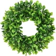 thumbnail image 1 of Artificial Green Leaves Wreath - 20" Large Boxwood Wreath for Front Door Wall Window Farmhouse Decoration, 1 of 5
