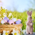 thumbnail image 1 of Artificial Green Moss Bunnies Flocking Rabbit Figures Spring Table Centerpieces Decoration Decorative Rabbit Statues Flocked Easter Bunny Decor Easter Decorations Pastel, 1 of 3