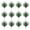 thumbnail image 1 of Artificial Green Pine Needles Branches Fake Small Pine Twigs Stems Evergreen Picks for Christmas Greenery Arrangements Wreaths Holiday Tree Decorations, 12 Pcs, 2.76x1.97", 1 of 8