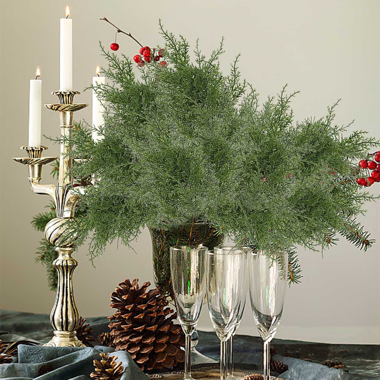 Artificial Green Pine Needles Branches,Pine Branches For Decorating