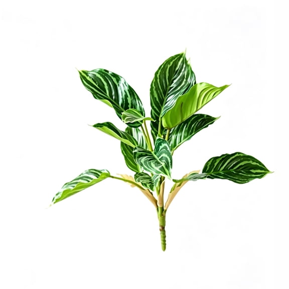 Artificial Green Plant 14 Leaf Evergreen Simulation For Desktop Flowerpot Home Office Decor